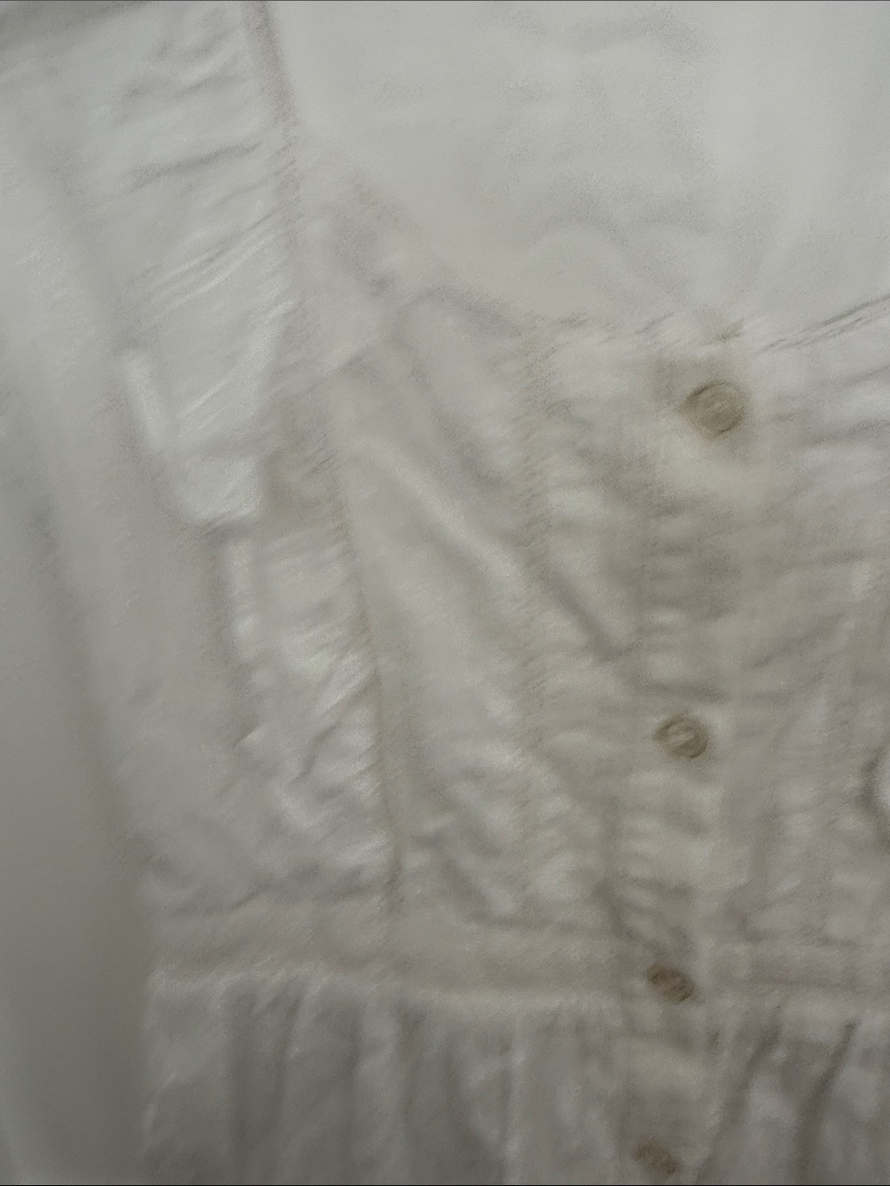 MAJORELLE White Ruffle Button-Front Mini Dress - Picture 3 of 4
